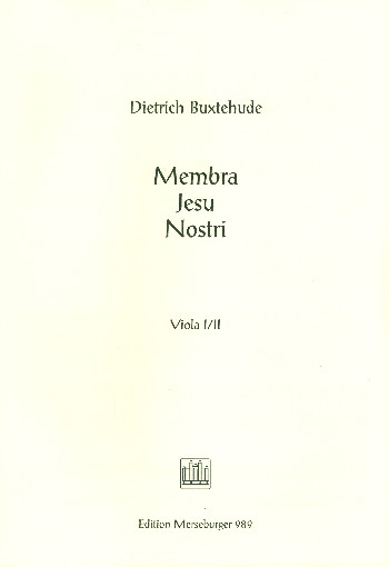 Membra Jesu nostri&nbsp;&nbsp;für Soli, Chor (SSATB), Streicher und Orgel&nbsp;&nbsp;Viola 1/2