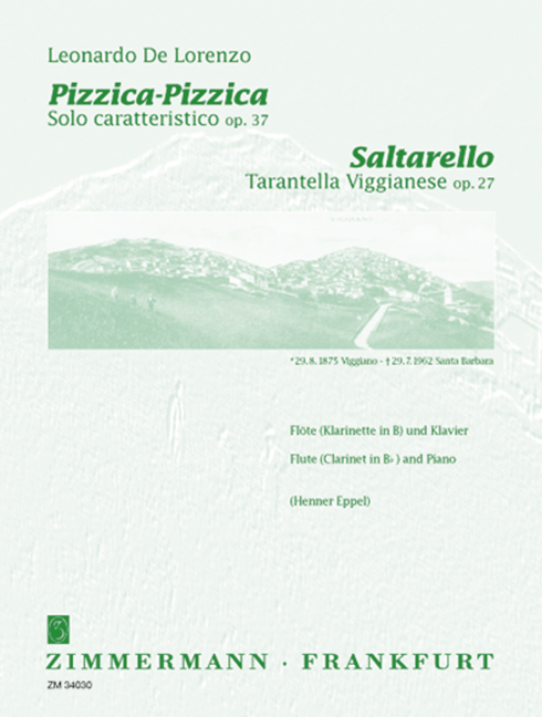 Pizzica-Pizzica op.37 / Saltarello op. 27  für Flöte (Klar. in B) und Klavier  