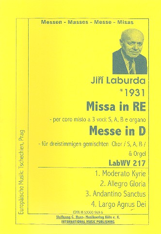 Messe D-Dur LabWV217  für gem Chor (SAB) und Orgel  Partitur
