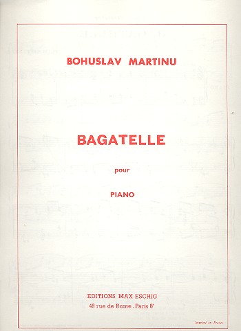 BAGATELLE &nbsp;&nbsp;pour piano&nbsp;&nbsp;