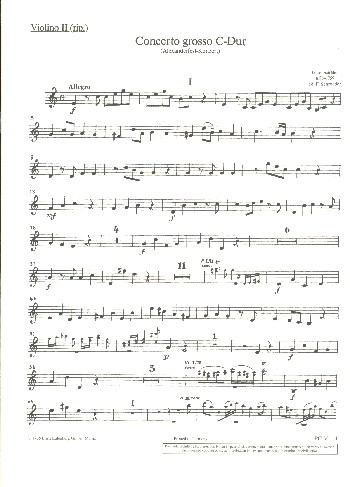 Concerto grosso C-Dur  für Orchester  Violine 2 ripieno