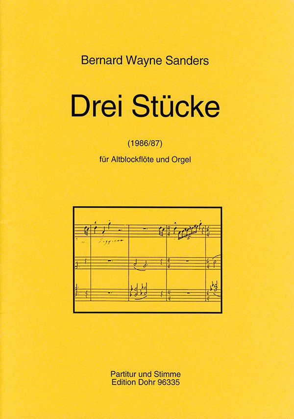 3 Stücke&nbsp;&nbsp;für Altblockflöte und Orgel&nbsp;&nbsp;