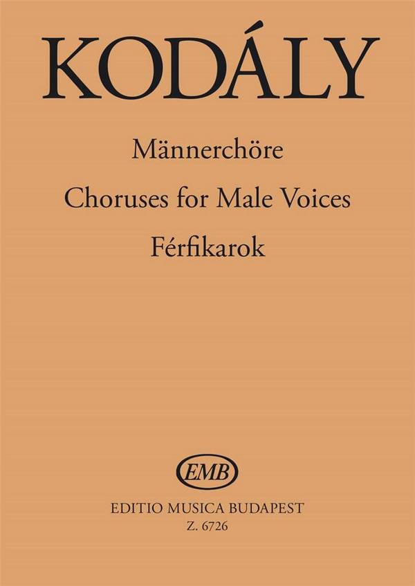 Choral Works  for male voices (ung)  score