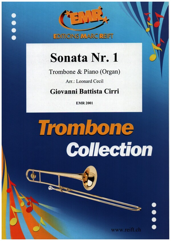 Sonata Nr.1 für Posaune im Bass-  schlüssel und Klavier  (enthält erleichterte u. orig.-Fassung)