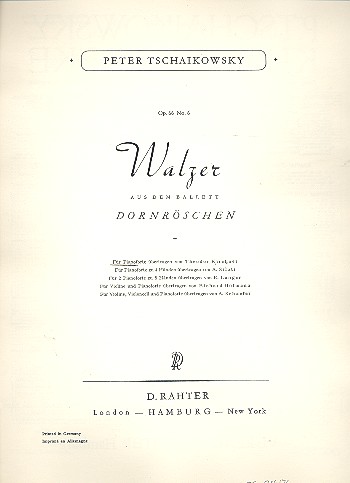 Walzer op.66,6 aus 'Dornröschen'&nbsp;&nbsp;für Klavier&nbsp;&nbsp;