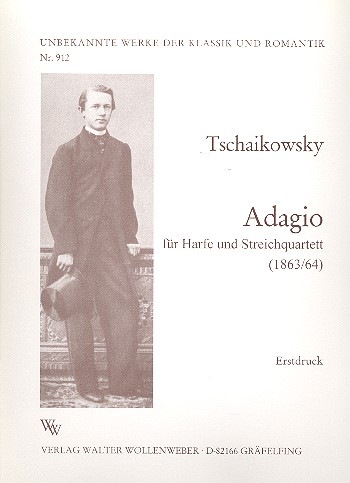 Adagio  für Harfe und Streichquartett  Partitur und Stimmen