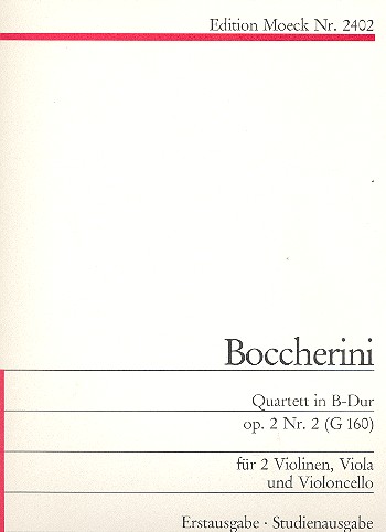 Streichquartett B-Dur op.2,2 G160&nbsp;&nbsp;&nbsp;&nbsp;Stimmen