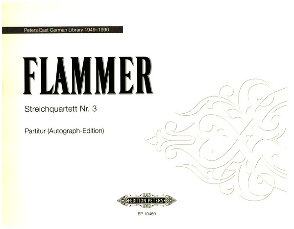 Streichquartett Nr.3  für Streichquartett  Partitur (Autograph-Edition)