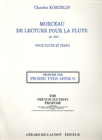 Morceau de lecture op.218 pour&nbsp;&nbsp;flute et piano&nbsp;&nbsp;