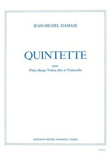 Quintette pour flûte, harpe, violon,&nbsp;&nbsp;alto et violoncelle&nbsp;&nbsp;partition et parties