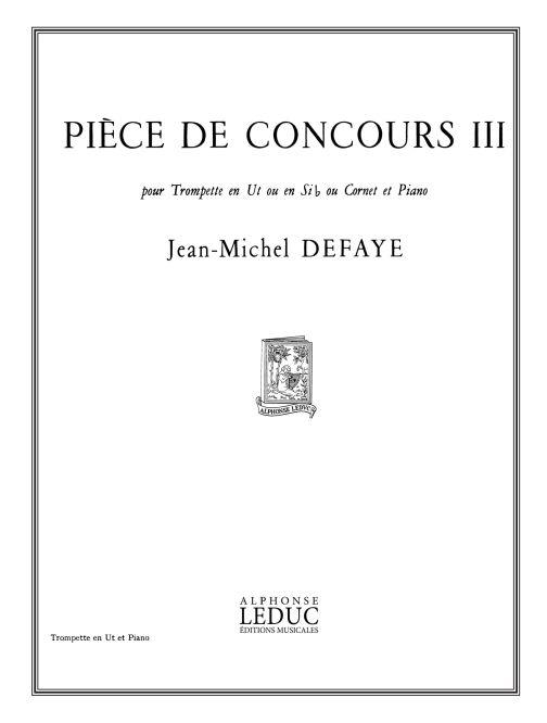 PIECE DE CONCOURS VOL.3 POUR&nbsp;&nbsp;TROMPETTE EN UT OU EN SIB OU CORNET&nbsp;&nbsp;ET PIANO
