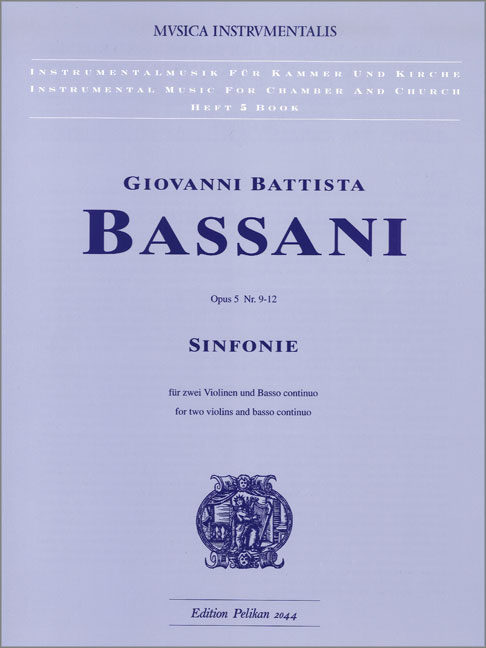 Sinfonie op.5,9-12 für 2 Violinen&nbsp;&nbsp;und Bc&nbsp;&nbsp;Stimmen