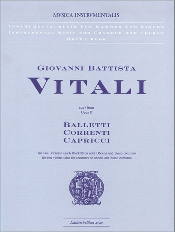 Balletti, Correnti, Capricci aus op.8  für 2 Violinen und Bc  Stimmen