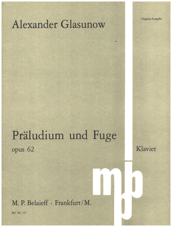 Präludium und Fuge op.62&nbsp;&nbsp;für Klavier&nbsp;&nbsp;