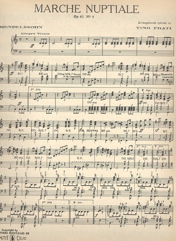Marche nuptiale&nbsp;&nbsp;pour harmonium&nbsp;&nbsp;