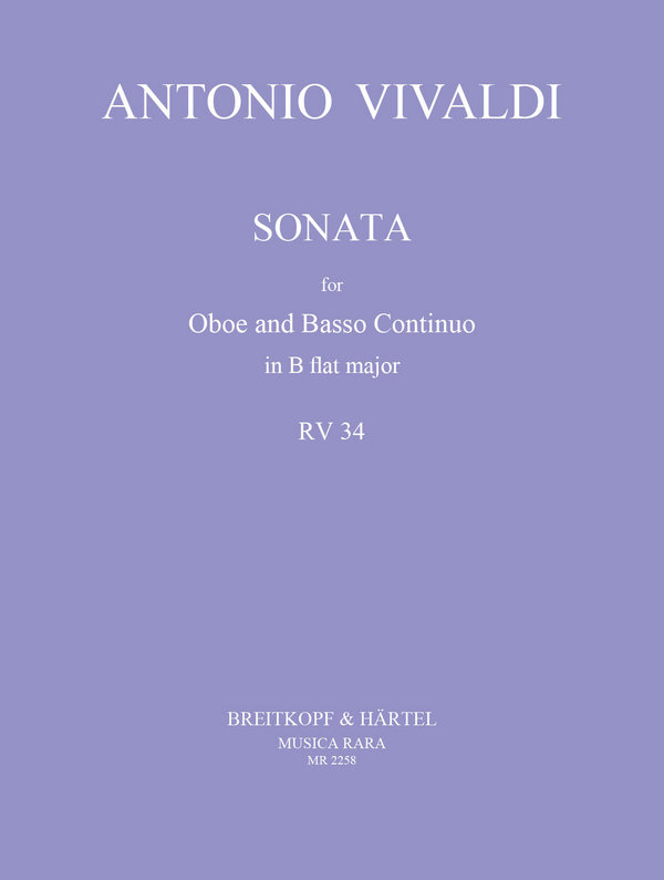 Sonata B flat major RV34&nbsp;&nbsp;for oboe and bc&nbsp;&nbsp;
