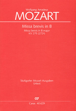 Missa brevis B-Dur KV275 &nbsp;&nbsp;für Soli (SATB), Chor, 2 Violinen und Bc&nbsp;&nbsp;Partitur