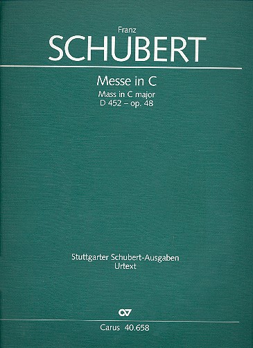 Messe C-Dur op.48 D452&nbsp;&nbsp;für Soli, Chor, Orchester und Orgel&nbsp;&nbsp;Partitur