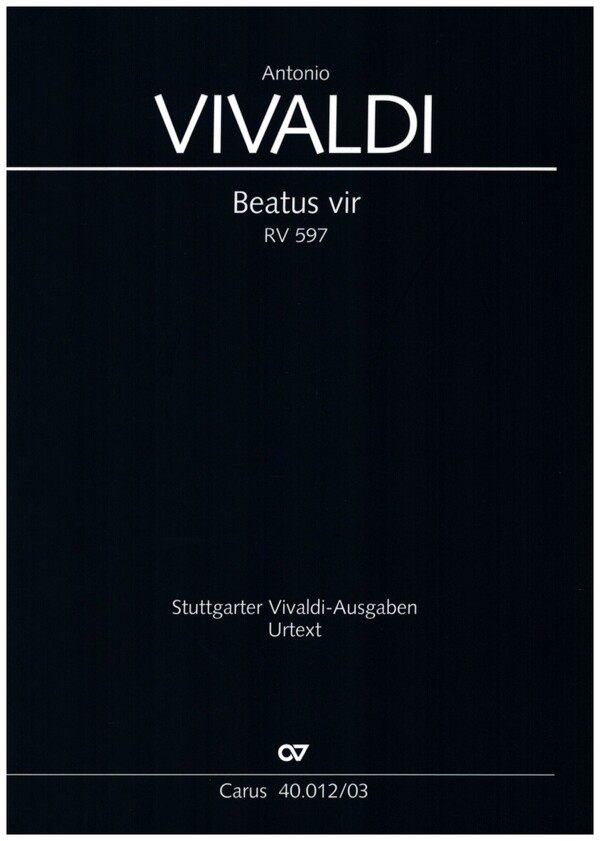 Beatus vir RV597 für Soli  (SSATB/SS), gem Doppelchor und  Doppelorchester,   Klavierauszug