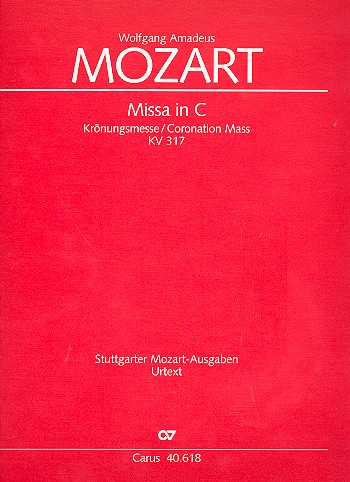 Missa C-Dur KV317&nbsp;&nbsp;für Soli, gem Chor und Orchester&nbsp;&nbsp;Partitur