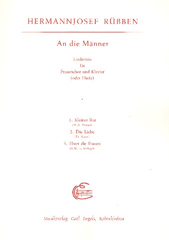 An die Männer Liedertrio für  Frauenchor und Klavier (Harfe)  