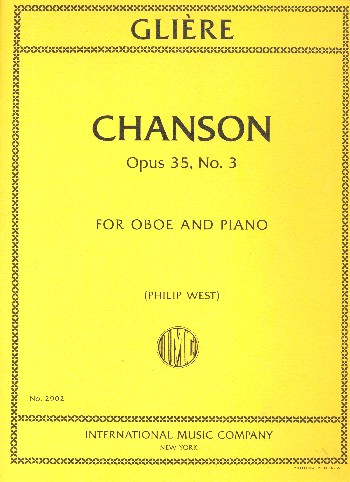 Chanson op.35,3  for oboe and piano  