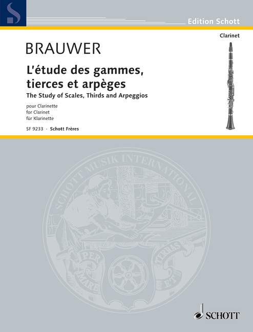 L'étude des gammes, tierces et  arpèges pour la clarinette  