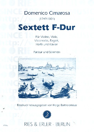 Sextett F-Dur für Violine, Viola,  Violoncello, Fagott, Harfe und Klavier  Stimmen