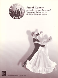 Aufforderung zum Tanze op.7 und  Trennungs-Walzer op.19 für Flöte,  Viola und Gitarre,   Partitur und Stimmen