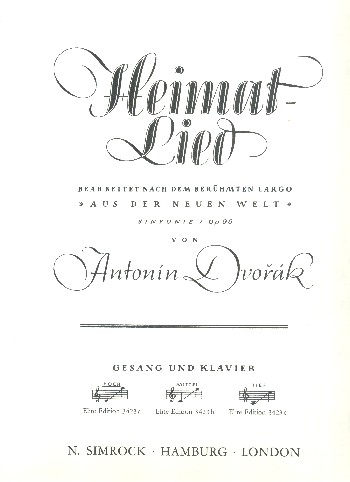 Heimatlied  für hohe Singstimme und Klavier  