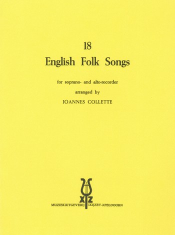 18 english Folksongs for soprano-  and alto-recorder  