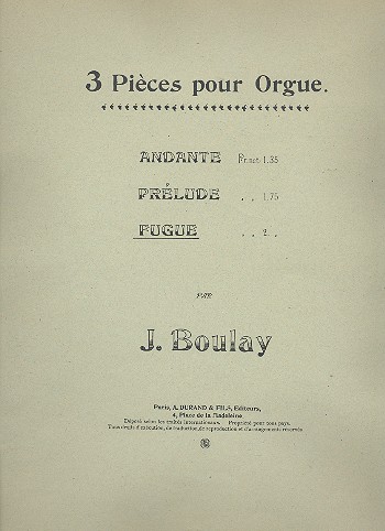Fugue  pour orgue  