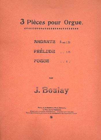 Prélude  pour orgue  