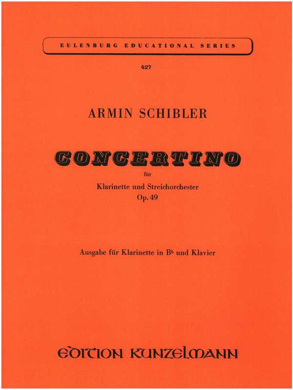 Concertino op.49  für Klarinette und Streichorchester  für Klarinette und Klavier