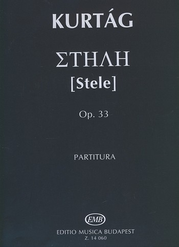 Stele op.33 für Orchester  Partitur  