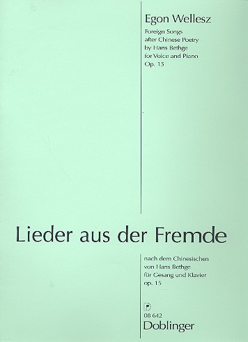 Lieder aus der Fremde op.15&nbsp;&nbsp;für Gesang und Klavier&nbsp;&nbsp;