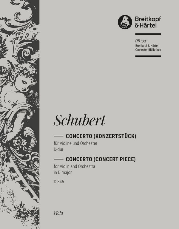 Concerto (Konzertstück) D-Dur D345  für Violine und Orchester  Viola