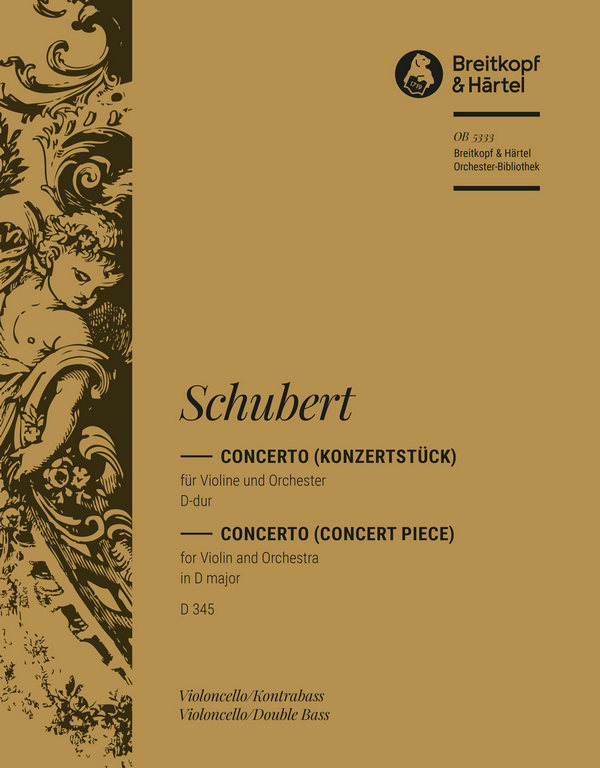 Concerto (Konzertstück) D-Dur D345  für Violine und Orchester  Violoncello / Kontrabass