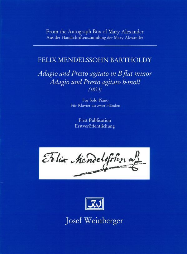 Adagio und Presto agitato b-Moll  für Klavier (1833)  