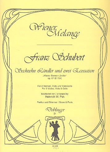 16 Ländler und 2 Ecossaisen op.67 D734  für Streichquartett  Partitur und Stimmen