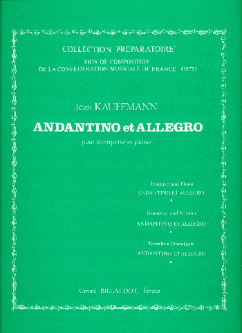 Andantino et allegro pour trompette&nbsp;&nbsp;et piano&nbsp;&nbsp;