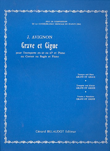 Grave et Gigue pour trompette&nbsp;&nbsp;(ut/si b) et piano&nbsp;&nbsp;