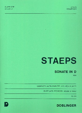 Sonate in D&nbsp;&nbsp;für Flöte (Altblockflötefl/Violinel) und Klavier  (1984)&nbsp;&nbsp;