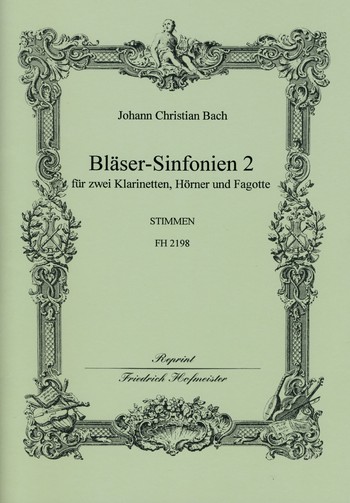Bläser-Sinfonien Band 2 für  2 Klarinetten, 2 Hörner, Fagott  Stimmen