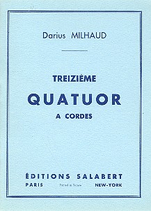 QUATUOR A CORDES NO.13 OP.268&nbsp;&nbsp;PARTITION DE POCHE&nbsp;&nbsp;