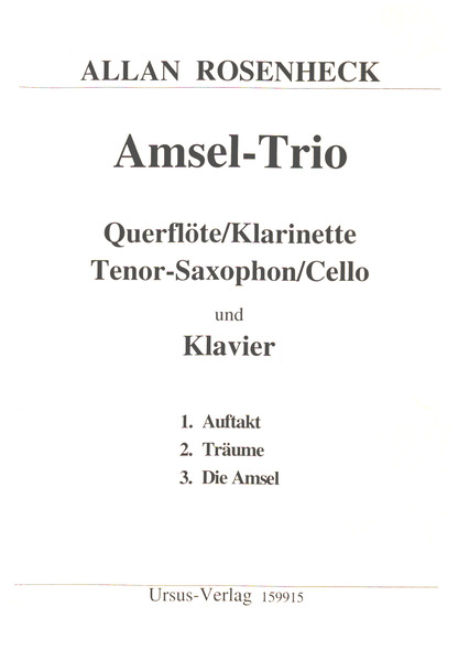 Amsel-Trio für Tenorsaxophon,  Flöte und Klavier  Stimmen