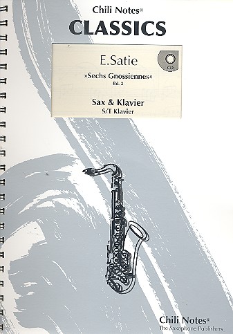 6 Gnossiennes Band 2 (Nr.4-6, +CD)  für Saxophon (S/T) und Klavier  
