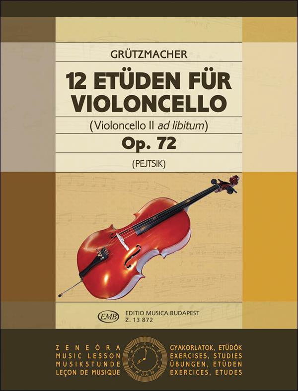 12 Etüden op.72 für Violoncello  (2. Cello ad lib.)  