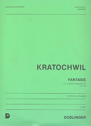 FANTASIE OP.148 FUER 4 SAXOPHONE&nbsp;&nbsp;(SATB) PARTITUR UND STIMMEN&nbsp;&nbsp;