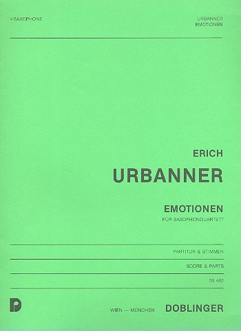 Emotionen für 4 Saxophone  Partitur und Stimmen  